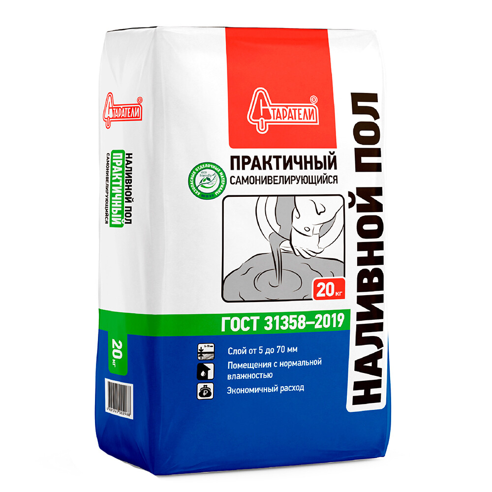 Изображение товара Ровнитель универсальный Старатели самовыравнивающаяся гипсово-цементная 20 кг