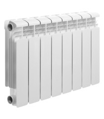 Изображение товара Радиатор алюминиевый Rifar Alum 350 мм 8 секций 1" боковое подключение белый