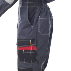 Комбинезон защитный Спрут Формула 48-50 рост 170-176 см серый/красный - фото 11