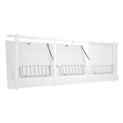 Экран для ванны фронтальный Метакам Primo ПВХ 180х54 см белый с откидными дверцами с корзинами (4650208862113) - фото 4