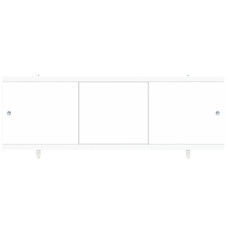 Экран для ванны фронтальный Метакам Diletto ПВХ 120х54 см белый раздвижной