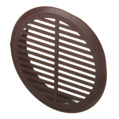 Изображение товара Решетка вентиляционная пластиковая переточная Era ДП d50,4 мм с фланцем d45 мм коричневая (4 шт.)