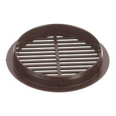 Решетка вентиляционная пластиковая переточная Era ДП d50,4 мм с фланцем d45 мм коричневая (4 шт.) - фото 5