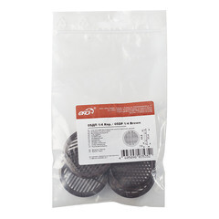 Решетка вентиляционная пластиковая переточная Era ДП d50,4 мм с фланцем d45 мм коричневая (4 шт.) - фото 2