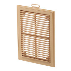 Изображение товара Решетка вентиляционная пластиковая приточно-вытяжная Era Р 183х253 мм с сеткой бежевая