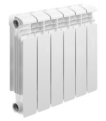 Радиатор алюминиевый Rifar Alum 350 мм 6 секций 1" боковое подключение белый - фото 1