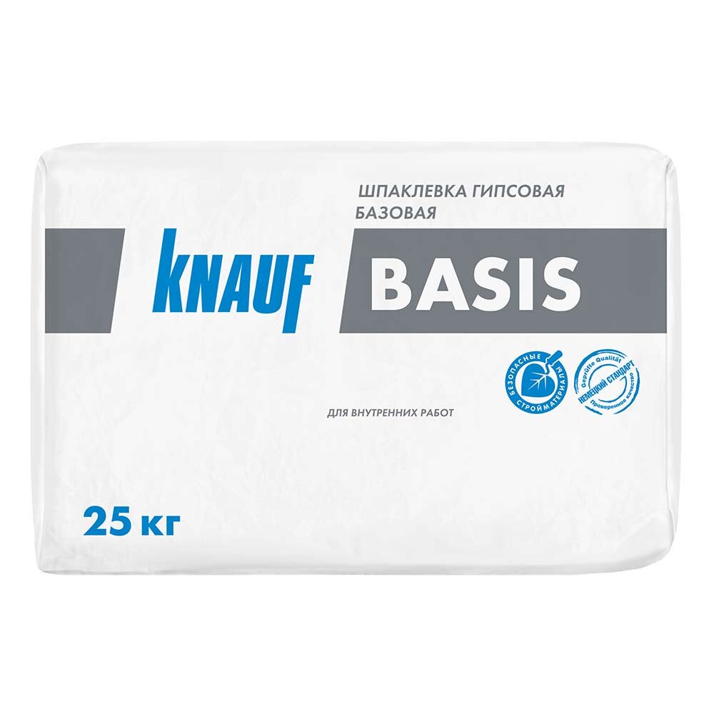 Изображение товара Гипсовая шпаклевка Knauf Базис 25 кг для внутренних работ гипсокартон гипсовая смесь