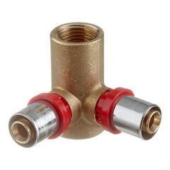 Водорозетка Tiemme двухплоскостная 16(пресс) х 1/2 ВР(г) - фото 4