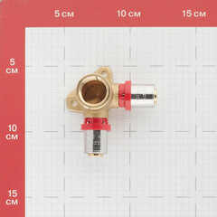 Водорозетка Tiemme двухплоскостная 16(пресс) х 1/2 ВР(г) - фото 2
