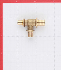 Тройник Stout 20 х 16 х 16 мм латунный (SFA-0014-201616) - фото 4