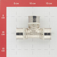 Тройник VALTEC (VTm.231.N.323232) 32(пресс) х 32(пресс) х 32(пресс) - фото 2