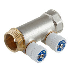 Коллектор Stout 1 ВР(г) х 2 выхода 3/4 НР(ш) ЕК х 1 НР(ш) (SMB 6851 013402) - фото 6