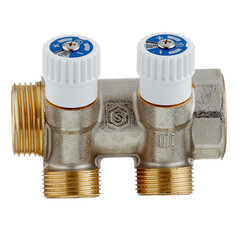 Коллектор Stout 1 ВР(г) х 2 выхода 3/4 НР(ш) ЕК х 1 НР(ш) (SMB 6851 013402) - фото 2