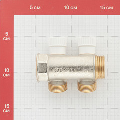 Коллектор Stout 1 ВР(г) х 2 выхода 3/4 НР(ш) ЕК х 1 НР(ш) (SMB 6851 013402) - фото 4