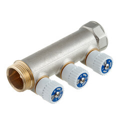 Коллектор Stout 1 ВР(г) х 3 выхода 3/4 НР(ш) ЕК х 1 НР(ш) регулируемый (SMB 6851 013403) - фото 6