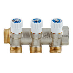 Коллектор Stout 1 ВР(г) х 3 выхода 3/4 НР(ш) ЕК х 1 НР(ш) регулируемый (SMB 6851 013403) - фото 5