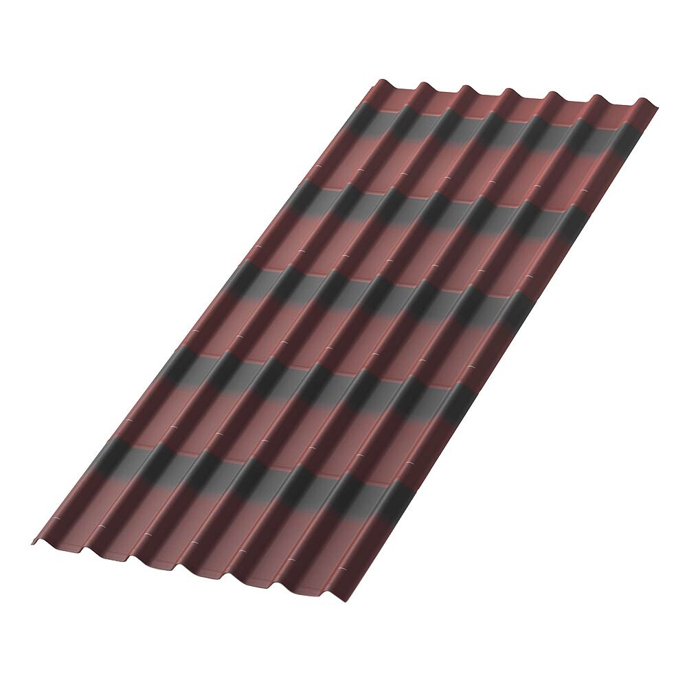Изображение товара Лист волнистый Ондулин красная черепица 1,95х0,96 м 3,3 мм