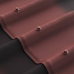 Лист волнистый Ондулин красная черепица 1,95х0,96 м 3,3 мм усиленный - фото 6