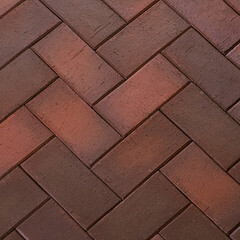 Плитка тротуарная клинкерная Глазго 200х100х50 мм темно-красная флешинг - фото 2