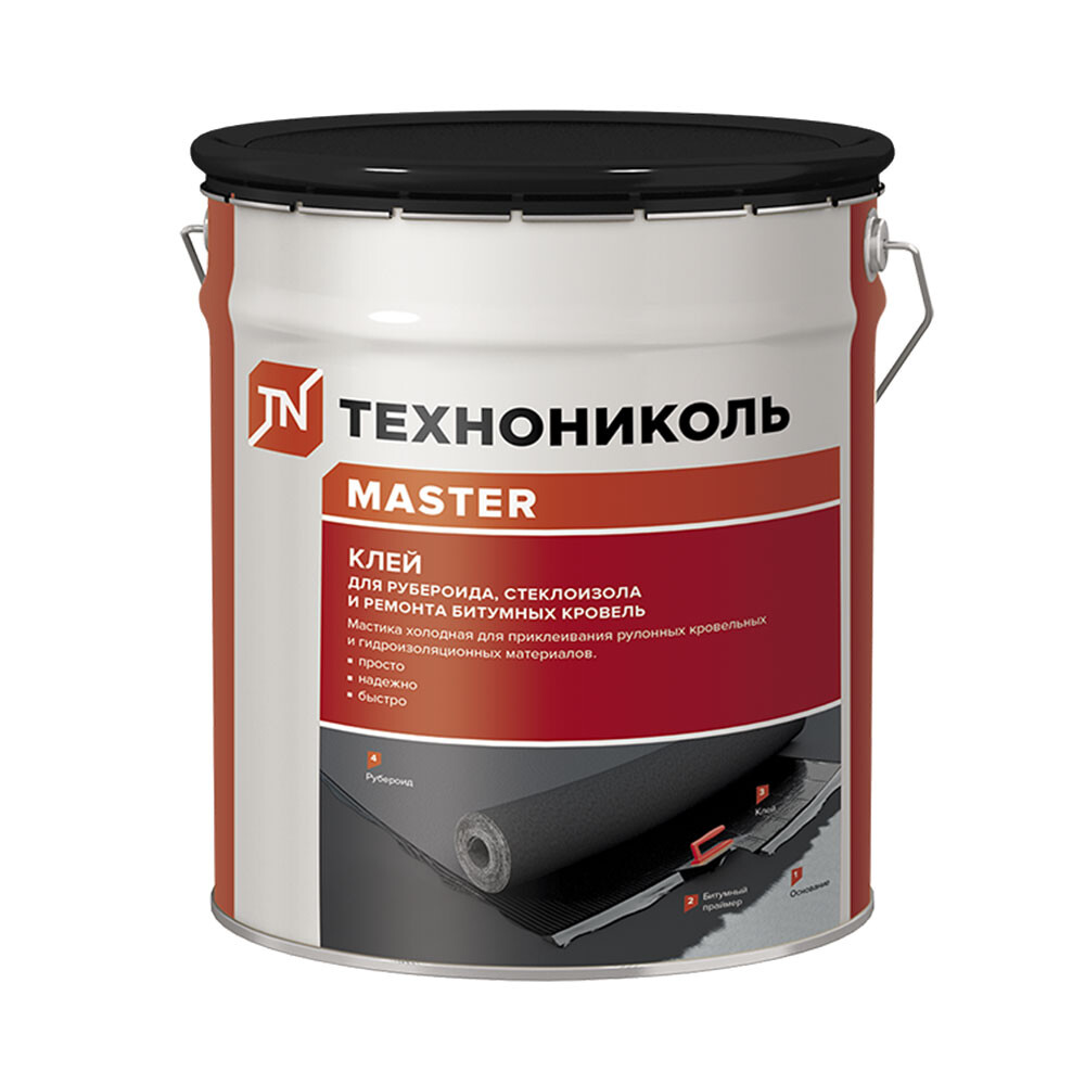 Изображение товара Клей для рубероида Технониколь 10 кг Изображение товара Клей для рубероида Технониколь 10 кг