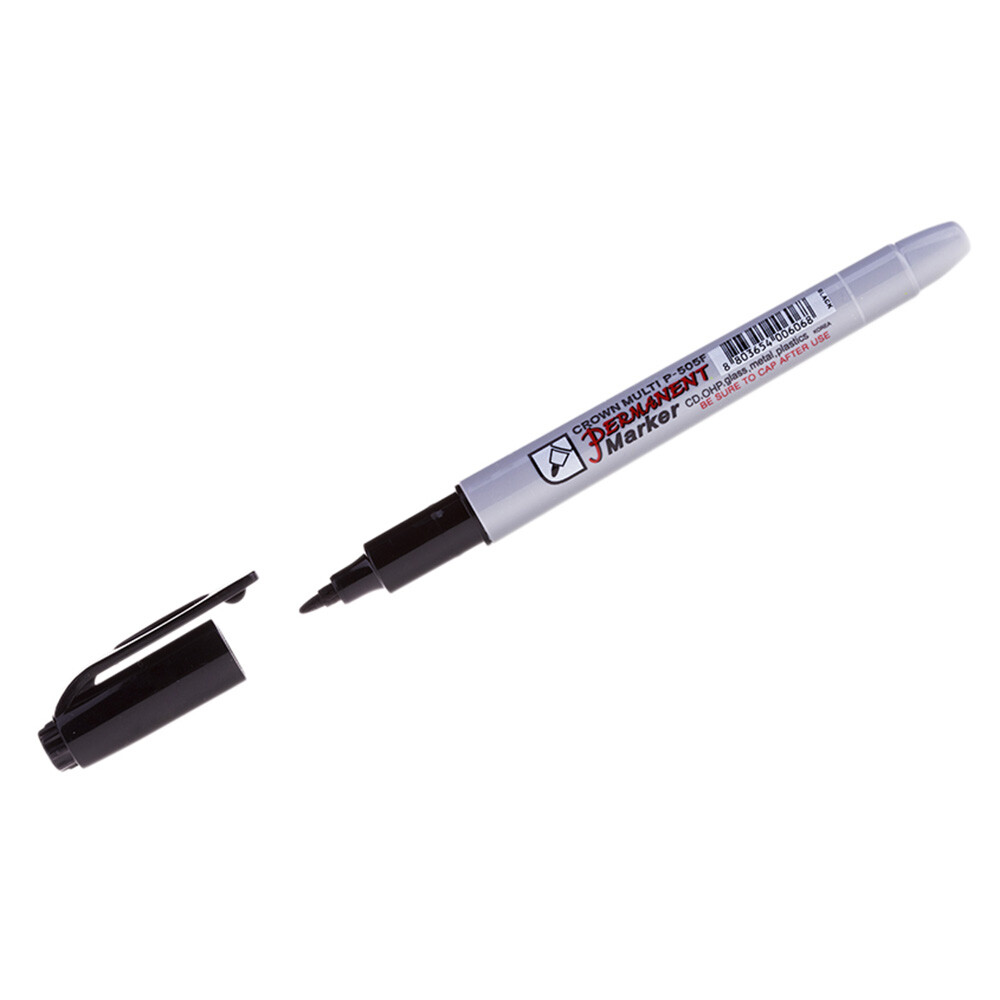 Изображение товара Маркер перманентный Crown Multi Marker Super Slim черный грифель 1 мм