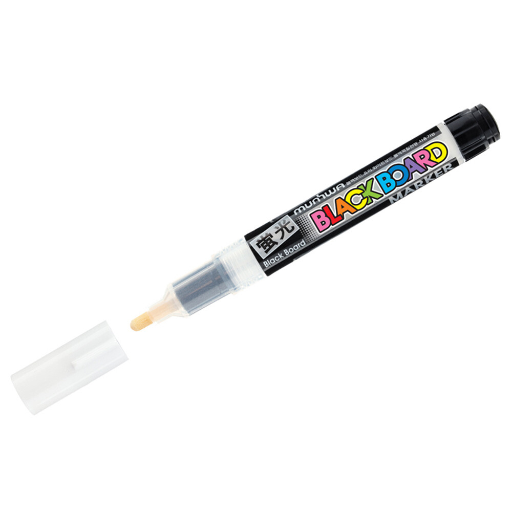 Изображение товара Маркер меловой MunHwa Black Board Marker белый грифель 3 мм