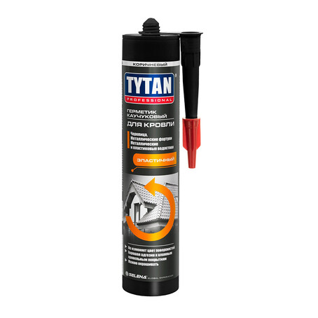 Герметик кровельный битумно-каучуковый Tytan Professional черный 310 мл ...