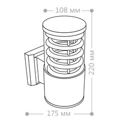 Светильник садово-парковый настенный Feron Техно серый E27 60 Вт IP54 (06301) - фото 5