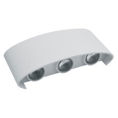 Светильник светодиодный садово-парковый настенный Feron Техно белый 4000К 6 Вт IP54 (06311) - фото 1