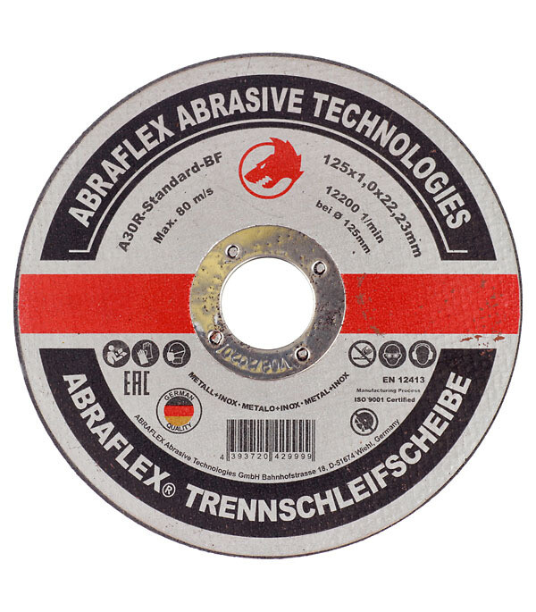 Изображение товара Круг отрезной по металлу Abraflex 125х22х1 мм (А125102223/29999)