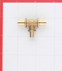 Тройник Stout 20 х 16 х 20 мм латунный (SFA-0014-201620) - фото 3