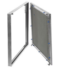 Изображение товара Люк ревизионный под плитку Хаммер Гиппократ-П алюминиевый 600х600 мм скрытый нажимной