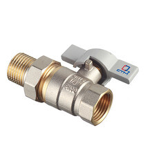 Кран шаровой латунный СТМ 1/2 ВР(г) х 1/2 НР(ш) бабочка с полусгоном прямой - фото 4