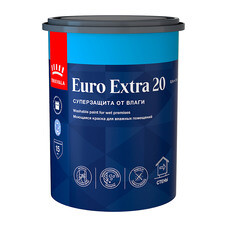 Краска моющаяся Tikkurila/Tikkivala Euro Extra 20 база А белая 0,9 л