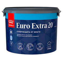 Изображение товара Краска моющаяся Tikkurila/Tikkivala Euro Extra 20 база А белая 9 л