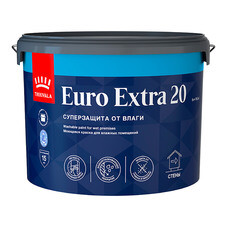 Краска моющаяся Tikkurila/Tikkivala Euro Extra 20 база С бесцветная 9 л