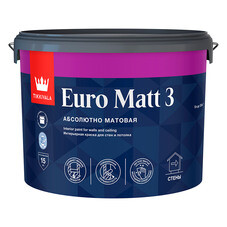 Краска интерьерная Tikkurila/Tikkivala Euro Matt 3 база А белая 9 л