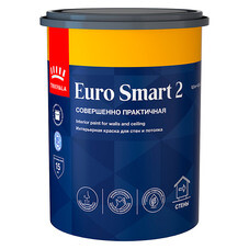 Краска интерьерная Tikkurila/Tikkivala Euro Smart 2 база А белая 0,9 л