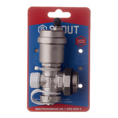 Тройник коллекторный Stout 1" с автоматическим воздухоотводчиком и дренажным вентилем (SMS-1000-010001) - фото 3