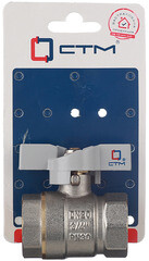 Кран шаровой латунный СТМ 3/4 ВР(г) х 3/4 ВР(г) бабочка прямой - фото 4