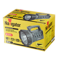 Фонарь ручной Navigator (715963) светодиодный 1 LED 3 Вт аккумуляторный SLA 3000 мАч пластик - фото 2