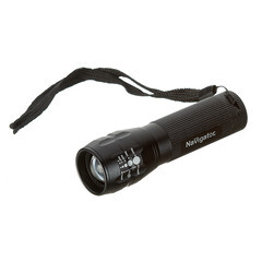 Фонарь ручной Navigator (949676) светодиодный 1 LED 3 Вт на батарейках AAA алюминий с фокусировкой - фото 1