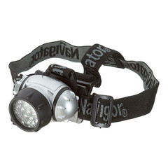 Фонарь налобный Navigator светодиодный 19 LED на батарейках AAA пластик (949171) - фото 1