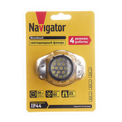 Фонарь налобный Navigator светодиодный 19 LED на батарейках AAA пластик (949171) - фото 4