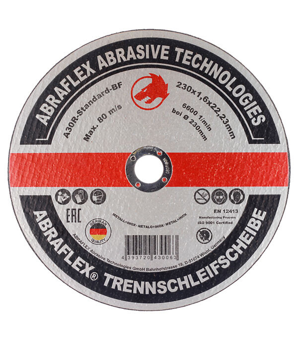 Изображение товара Круг отрезной по металлу Abraflex 230х22х1,6 мм (А230162223/30063)