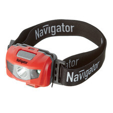 Фонарь налобный Navigator NPT светодиодный 2 LED 5/3 Вт аккумуляторный ...