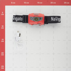 Фонарь налобный Navigator светодиодный 1 LED 3 Вт аккумуляторный Li-Pol 600 мАч пластик (140374) - фото 4