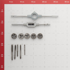 Набор плашек и метчиков Практика (779-455) (12 шт.) - фото 5