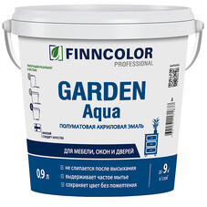 Эмаль акриловая Finncolor Garden Aqua основа А белая полуматовая 0,9 л