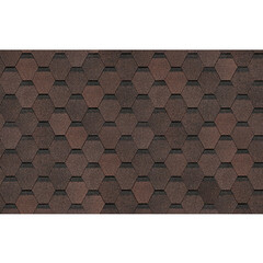 Черепица гибкая Docke Eurasia Шестигранник коричневая 3 кв.м - фото 2